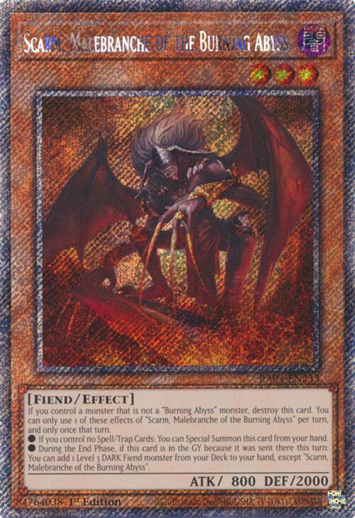 Scarm, Malebranche of the Burning Abyss [RA04-EN233] Platinum Secret Rare | Exor Games Dartmouth