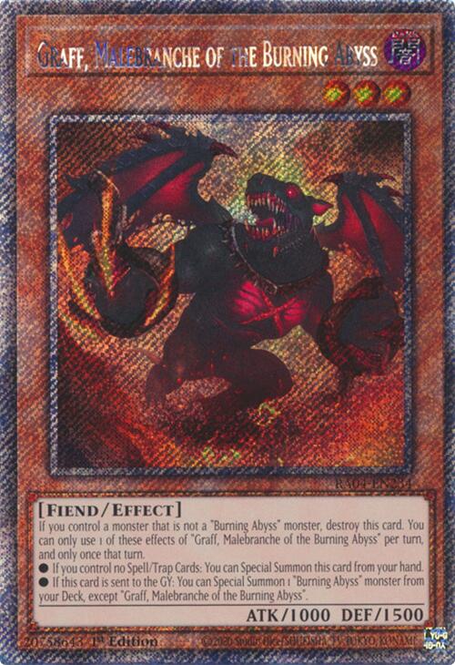 Graff, Malebranche of the Burning Abyss [RA04-EN234] Platinum Secret Rare | Exor Games Dartmouth