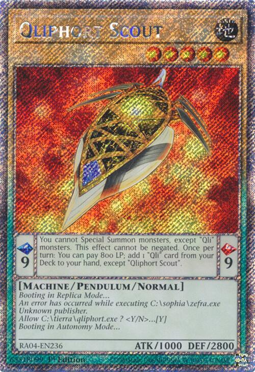 Qliphort Scout [RA04-EN236] Platinum Secret Rare | Exor Games Dartmouth
