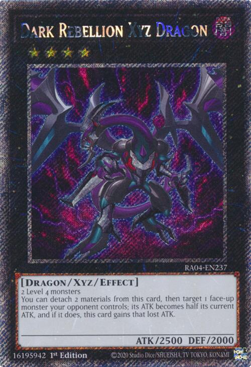 Dark Rebellion Xyz Dragon [RA04-EN237] Platinum Secret Rare | Exor Games Dartmouth