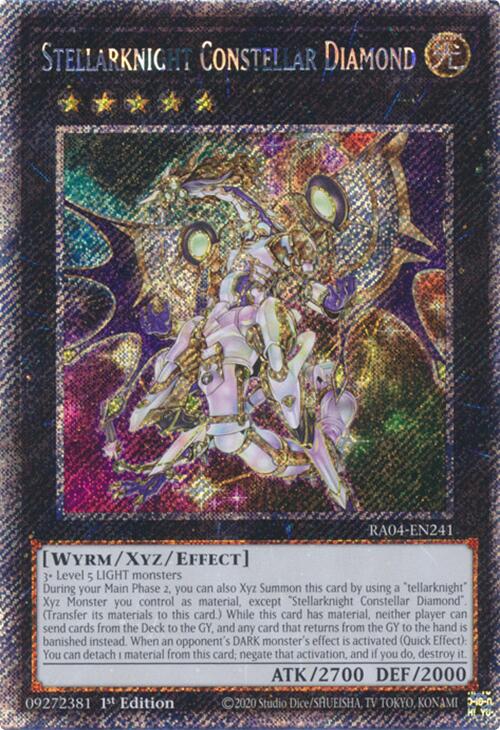 Stellarknight Constellar Diamond [RA04-EN241] Platinum Secret Rare | Exor Games Dartmouth