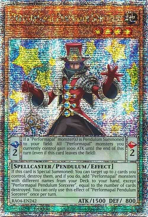 Performapal Pendulum Sorcerer [RA04-EN242] Quarter Century Secret Rare | Exor Games Dartmouth