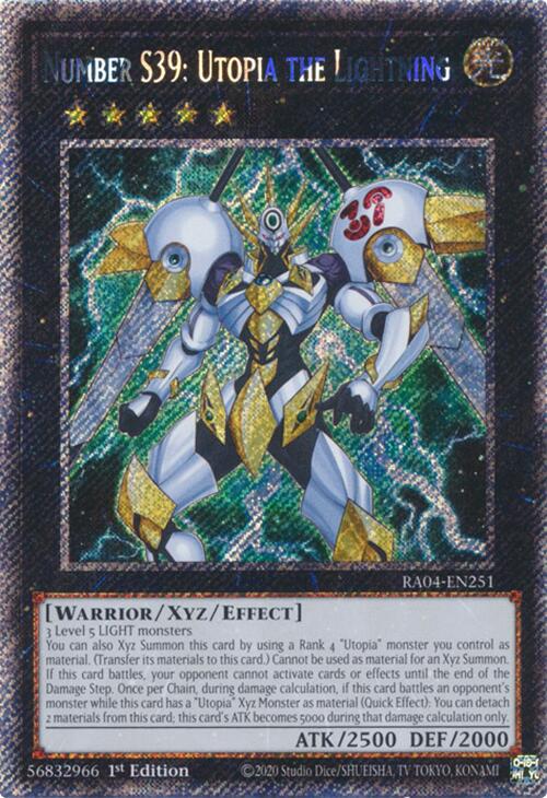 Number S39: Utopia the Lightning [RA04-EN251] Platinum Secret Rare | Exor Games Dartmouth