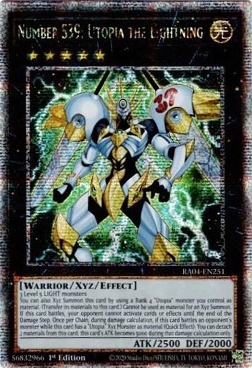 Number S39: Utopia the Lightning [RA04-EN251] Quarter Century Secret Rare | Exor Games Dartmouth