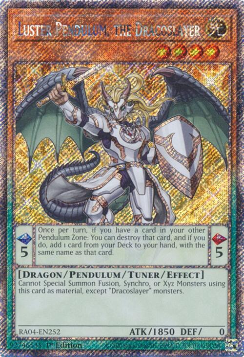 Luster Pendulum, the Dracoslayer [RA04-EN252] Platinum Secret Rare | Exor Games Dartmouth