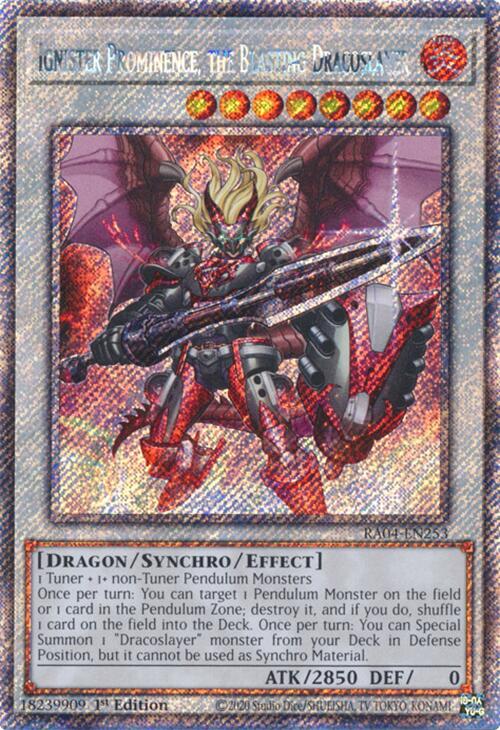 Ignister Prominence, the Blasting Dracoslayer [RA04-EN253] Platinum Secret Rare | Exor Games Dartmouth