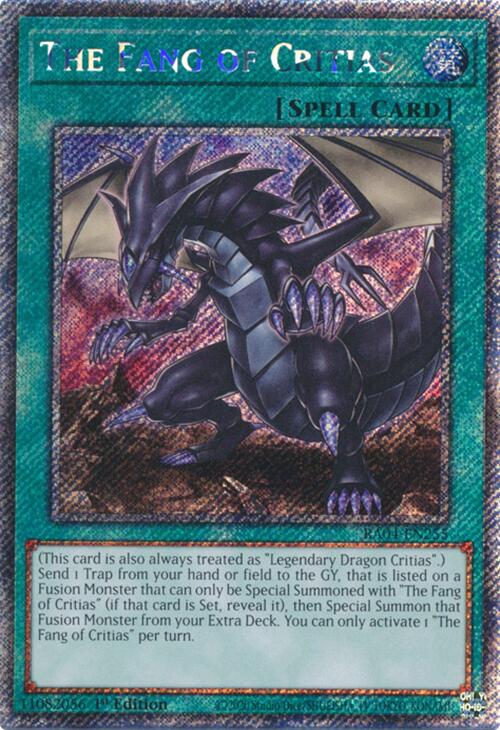 The Fang of Critias [RA04-EN255] Platinum Secret Rare | Exor Games Dartmouth