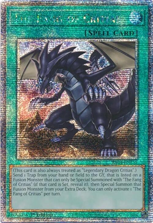 The Fang of Critias [RA04-EN255] Quarter Century Secret Rare | Exor Games Dartmouth