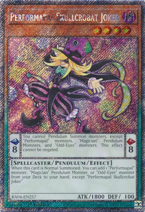 Performapal Skullcrobat Joker [RA04-EN257] Platinum Secret Rare | Exor Games Dartmouth