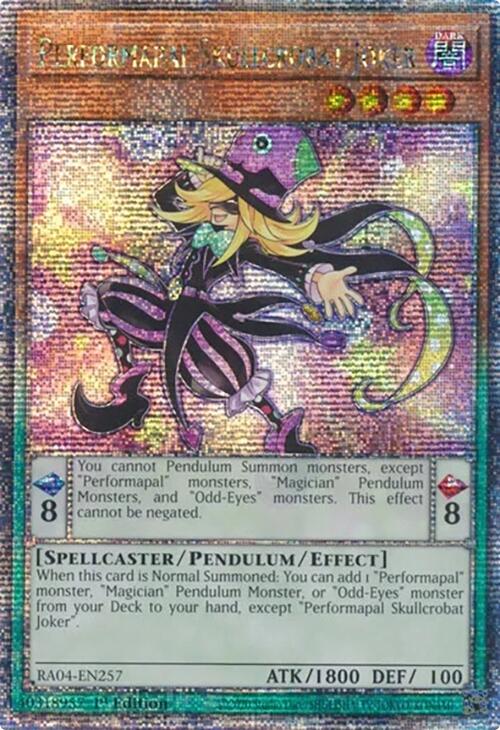 Performapal Skullcrobat Joker [RA04-EN257] Quarter Century Secret Rare | Exor Games Dartmouth