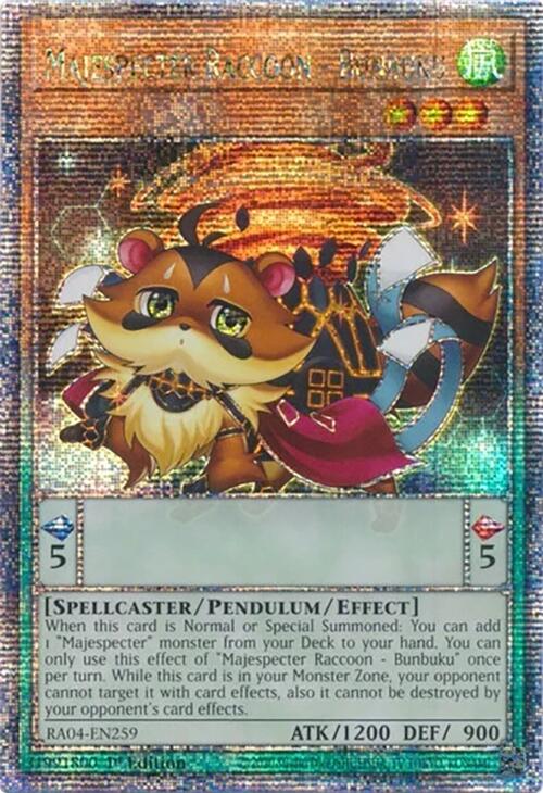 Majespecter Raccoon - Bunbuku [RA04-EN259] Quarter Century Secret Rare | Exor Games Dartmouth