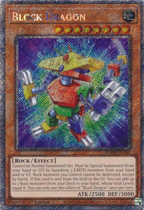 Block Dragon [RA04-EN268] Platinum Secret Rare | Exor Games Dartmouth