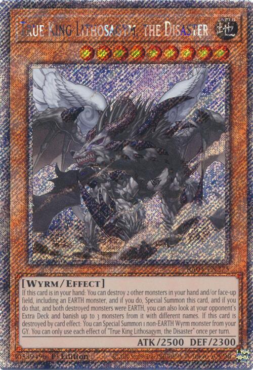 True King Lithosagym, the Disaster [RA04-EN275] Platinum Secret Rare | Exor Games Dartmouth