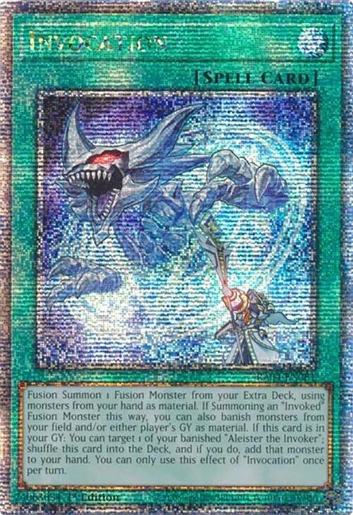 Invocation [RA04-EN281] Quarter Century Secret Rare | Exor Games Dartmouth