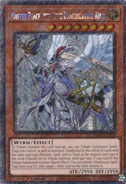 Master Peace, the True Dracoslaying King [RA04-EN283] Platinum Secret Rare | Exor Games Dartmouth
