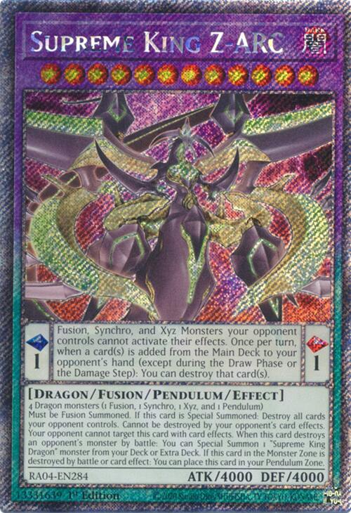 Supreme King Z-ARC [RA04-EN284] Platinum Secret Rare | Exor Games Dartmouth