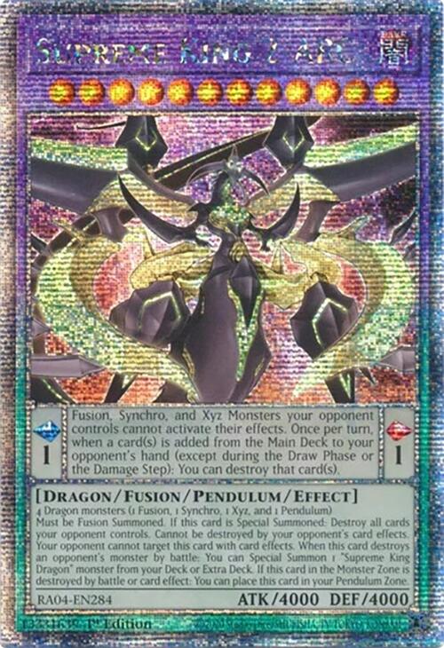 Supreme King Z-ARC [RA04-EN284] Quarter Century Secret Rare | Exor Games Dartmouth