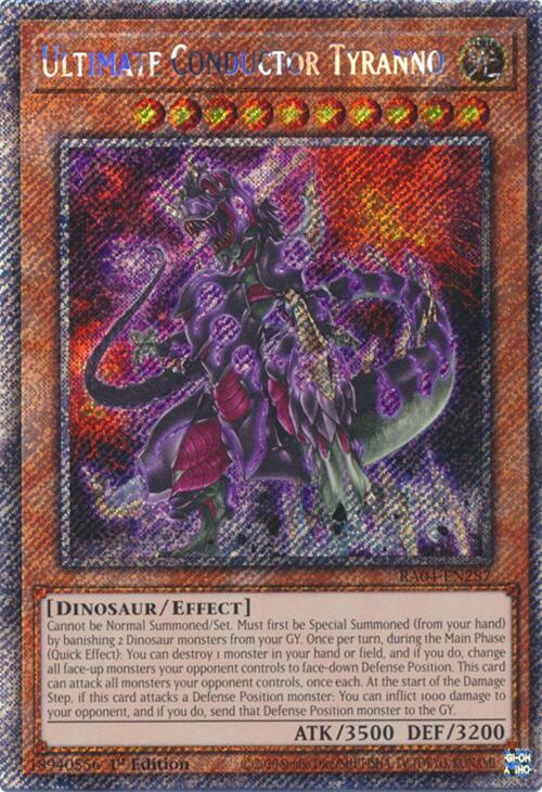 Ultimate Conductor Tyranno [RA04-EN287] Platinum Secret Rare | Exor Games Dartmouth