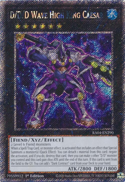 D/D/D Wave High King Caesar [RA04-EN290] Platinum Secret Rare | Exor Games Dartmouth