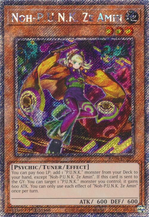 Noh-P.U.N.K. Ze Amin [RA04-EN293] Platinum Secret Rare | Exor Games Dartmouth