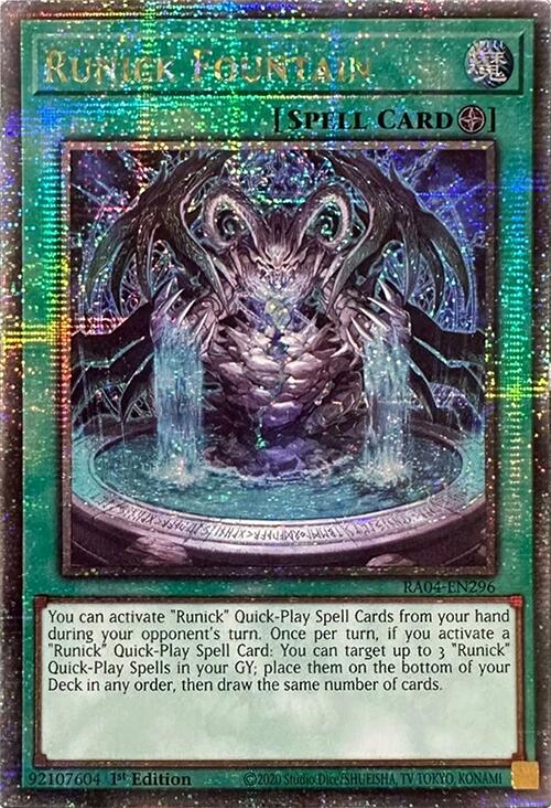 Runick Fountain [RA04-EN296] Quarter Century Secret Rare | Exor Games Dartmouth