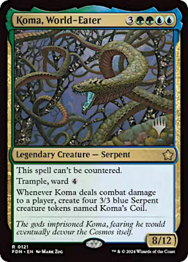 Koma, World-Eater (Promo Pack) [Aetherdrift Promos] | Exor Games Dartmouth