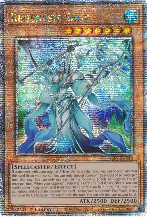Regenesis Sage [ALIN-EN014] Quarter Century Secret Rare | Exor Games Dartmouth