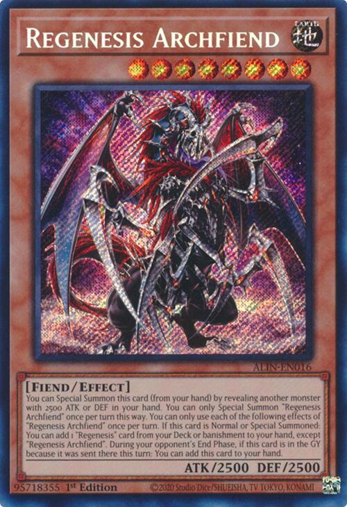 Regenesis Archfiend [ALIN-EN016] Secret Rare | Exor Games Dartmouth