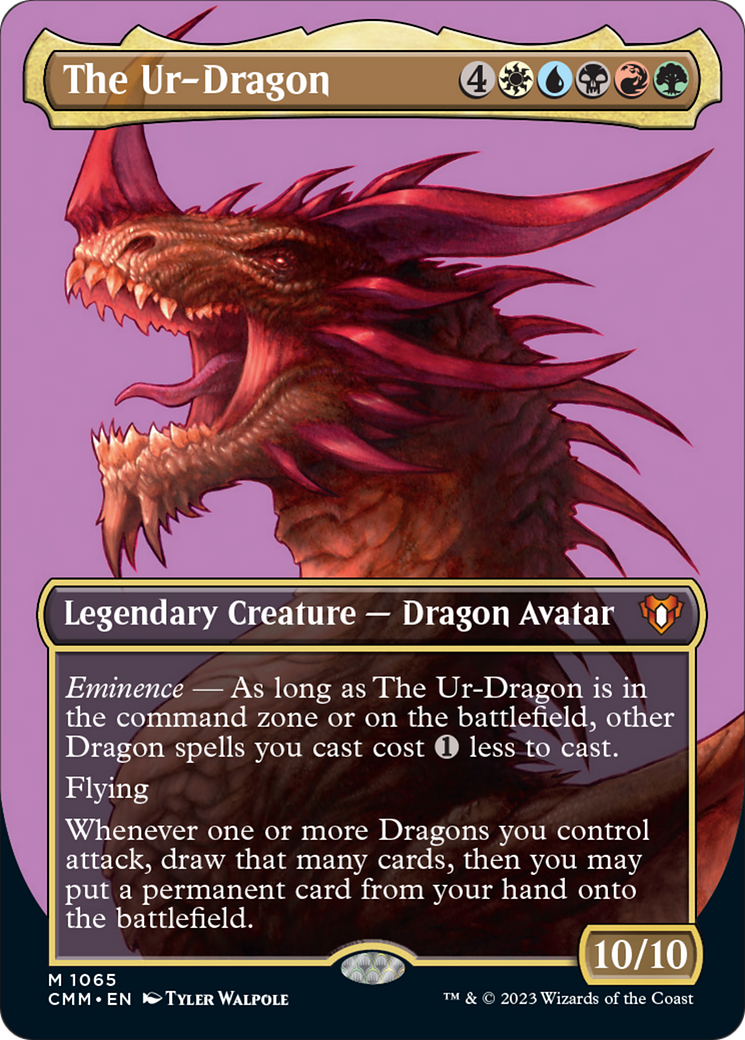 The Ur-Dragon (Borderless Textured Foil Frame Break) [Commander Masters] | Exor Games Dartmouth