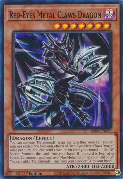 Red-Eyes Metal Claws Dragon [ALIN-EN025] Super Rare | Exor Games Dartmouth