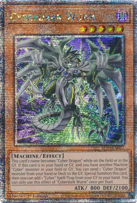 Cyberdark Wurm [ALIN-EN027] Quarter Century Secret Rare | Exor Games Dartmouth