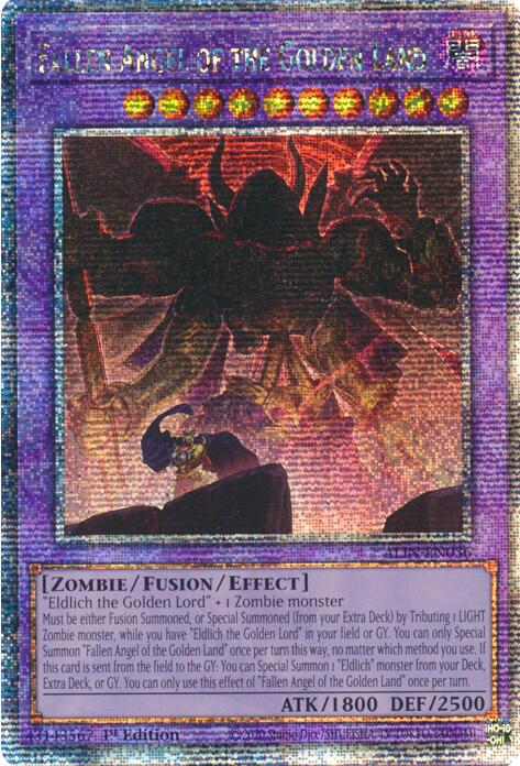 Fallen Angel of the Golden Land [ALIN-EN036] Quarter Century Secret Rare | Exor Games Dartmouth