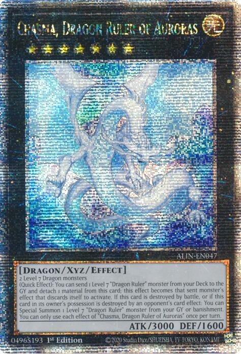 Chasma, Dragon Ruler of Auroras [ALIN-EN047] Quarter Century Secret Rare | Exor Games Dartmouth