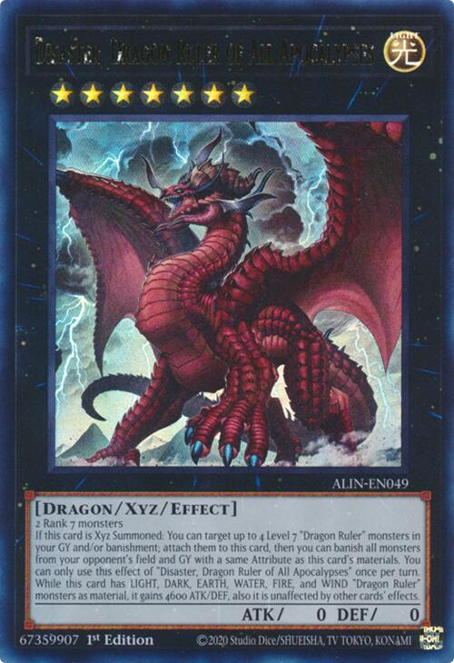 Disaster, Dragon Ruler of All Apocalypses [ALIN-EN049] Ultra Rare | Exor Games Dartmouth