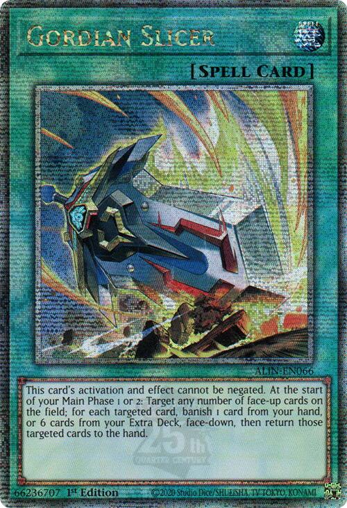 Gordian Slicer [ALIN-EN066] Quarter Century Secret Rare | Exor Games Dartmouth