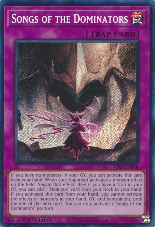 Songs of the Dominators [ALIN-EN078] Secret Rare | Exor Games Dartmouth