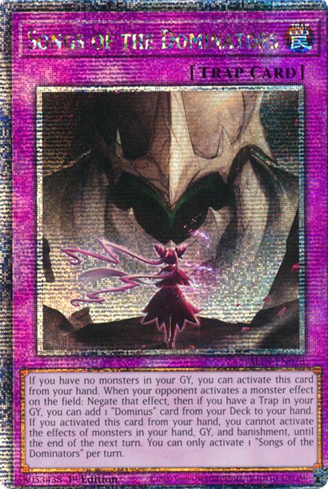 Songs of the Dominators [ALIN-EN078] Quarter Century Secret Rare | Exor Games Dartmouth