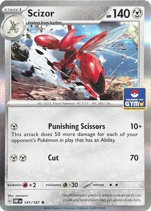 Scizor (141/197) (Pokemon Gym Promo) [Scarlet & Violet: Obsidian Flames] | Exor Games Dartmouth
