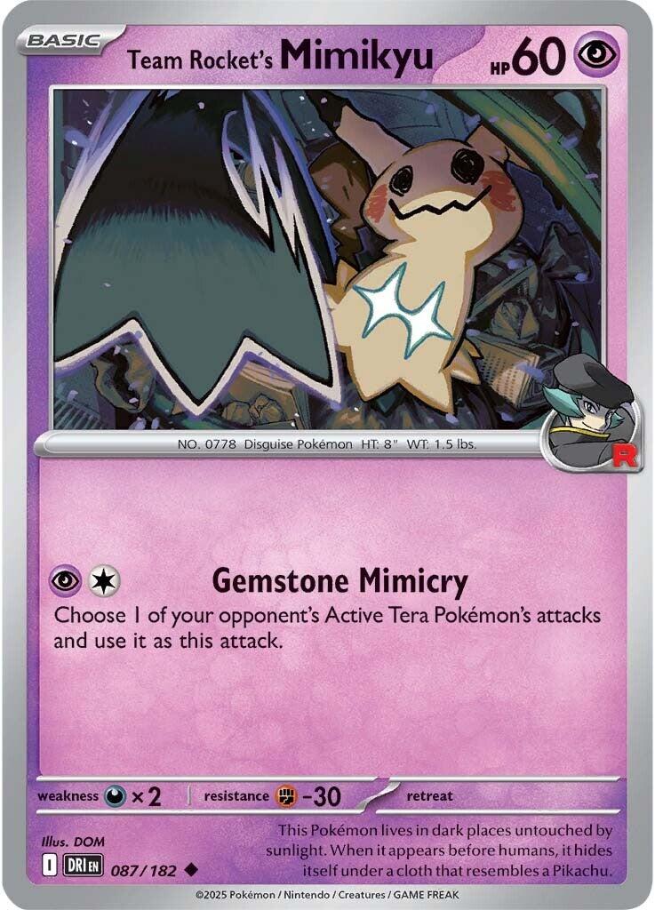 Team Rocket's Mimikyu (087/182) [Scarlet & Violet: Destined Rivals] | Exor Games Dartmouth