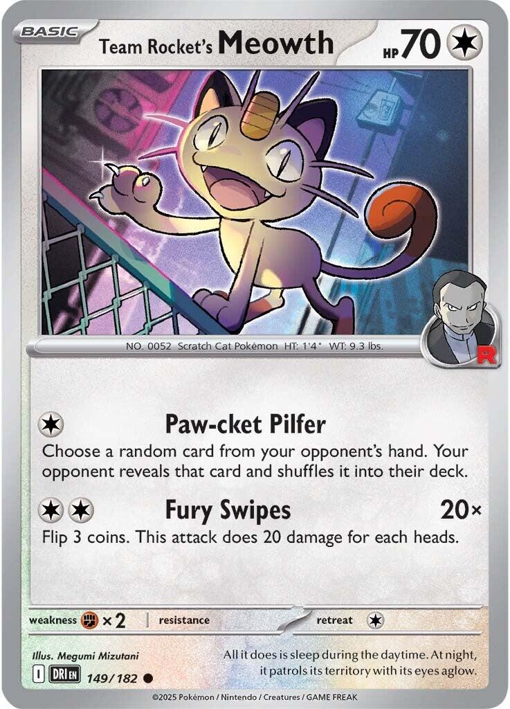 Team Rocket's Meowth (149/182) [Scarlet & Violet: Destined Rivals] | Exor Games Dartmouth