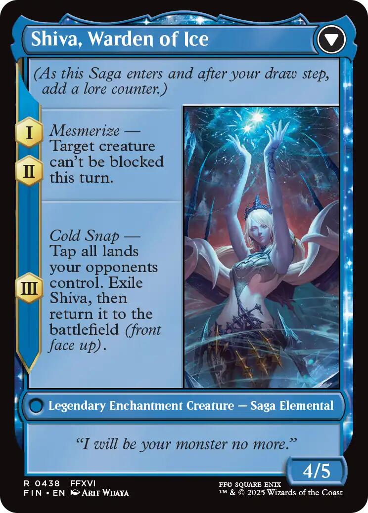 Jill, Shiva's Dominant // Shiva, Warden of Ice (Extended Art) [FINAL FANTASY] | Exor Games Dartmouth