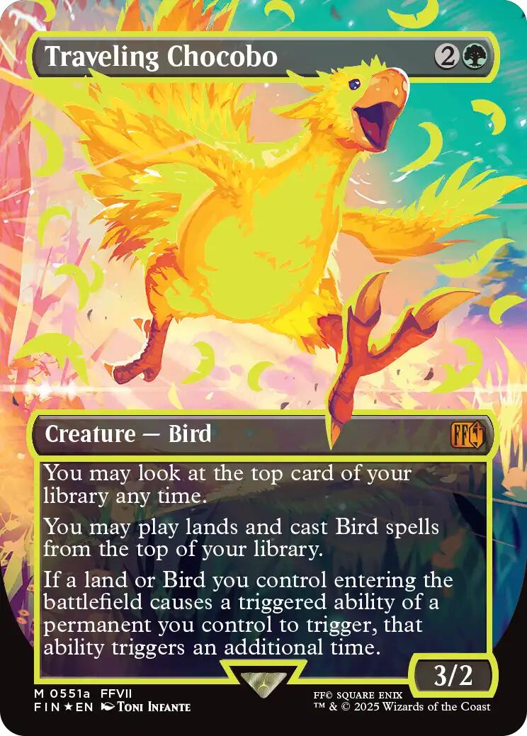 Traveling Chocobo (Borderless) (Neon Ink Yellow) [FINAL FANTASY] | Exor Games Dartmouth