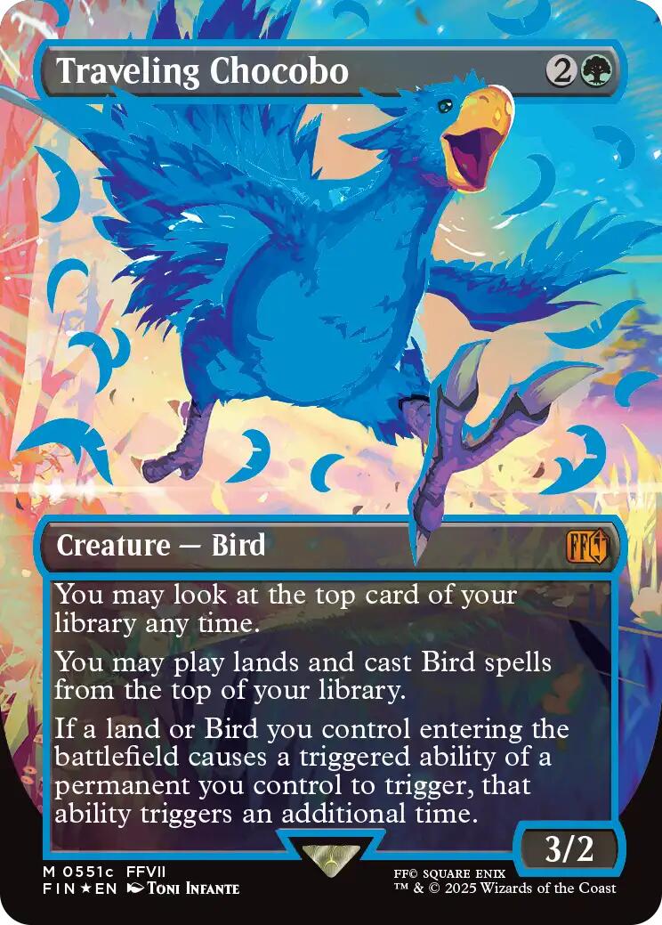 Traveling Chocobo (Borderless) (Neon Ink Blue) [FINAL FANTASY] | Exor Games Dartmouth