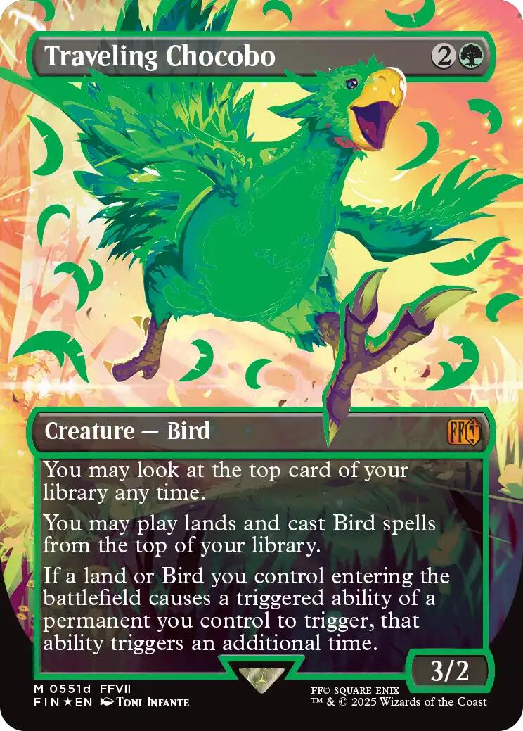 Traveling Chocobo (Borderless) (Neon Ink Green) [FINAL FANTASY] | Exor Games Dartmouth