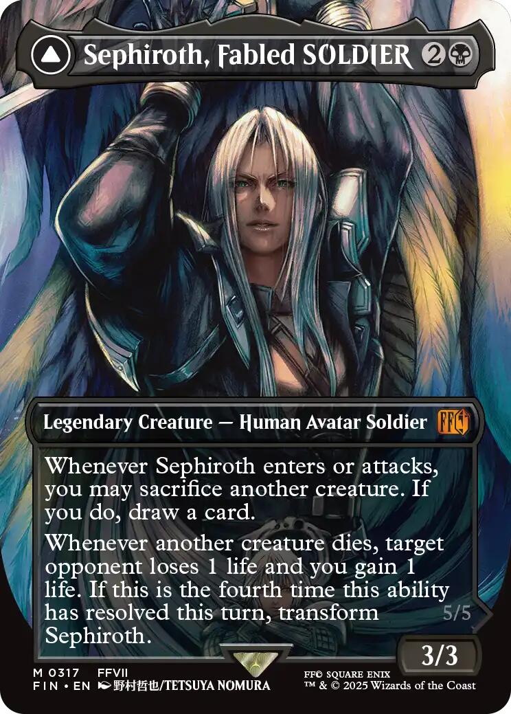 Sephiroth, Fabled SOLDIER // Sephiroth, One-Winged Angel (Borderless) (0317) [FINAL FANTASY] | Exor Games Dartmouth