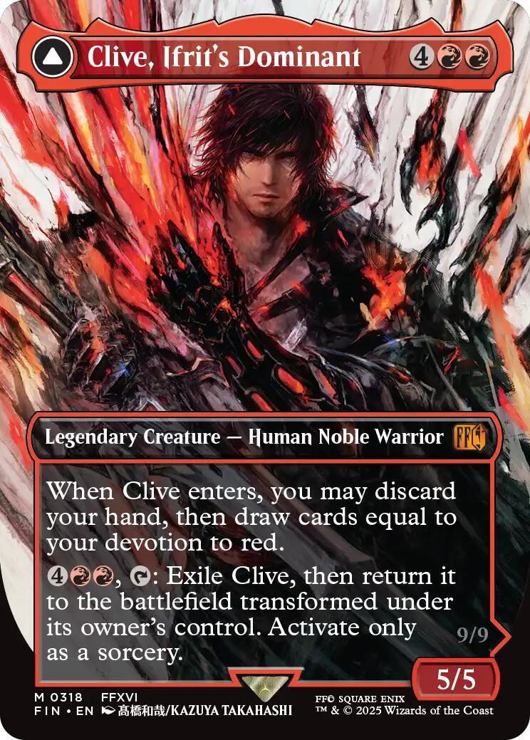 Clive, Ifrit's Dominant // Ifrit, Warden of Inferno (Borderless) (0318) [FINAL FANTASY] | Exor Games Dartmouth
