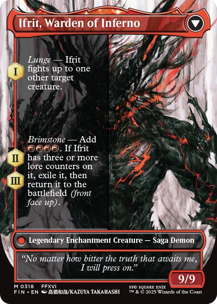 Clive, Ifrit's Dominant // Ifrit, Warden of Inferno (Borderless) (0318) [FINAL FANTASY] | Exor Games Dartmouth