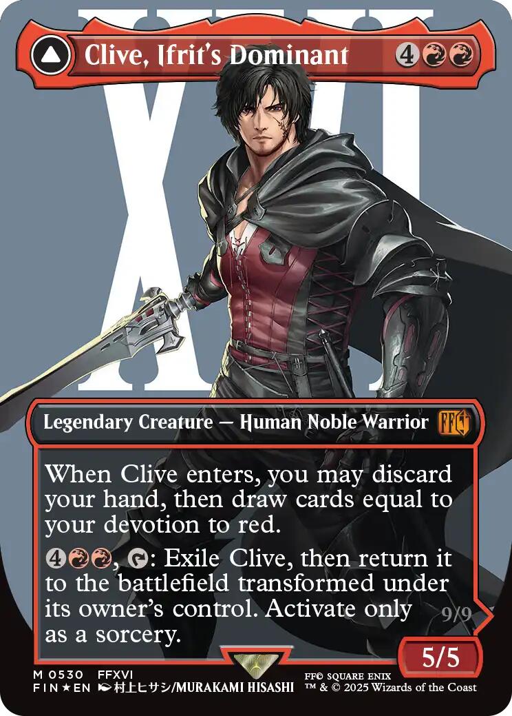 Clive, Ifrit's Dominant // Ifrit, Warden of Inferno (Borderless) (Surge Foil) [FINAL FANTASY] | Exor Games Dartmouth
