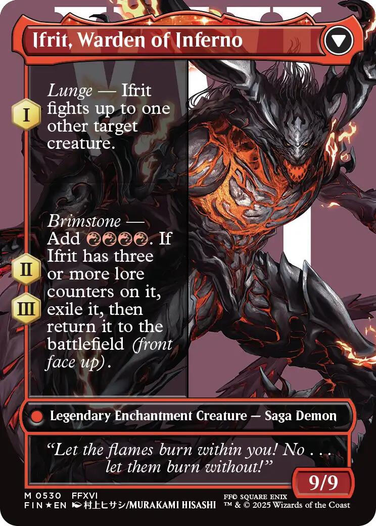 Clive, Ifrit's Dominant // Ifrit, Warden of Inferno (Borderless) (Surge Foil) [FINAL FANTASY] | Exor Games Dartmouth
