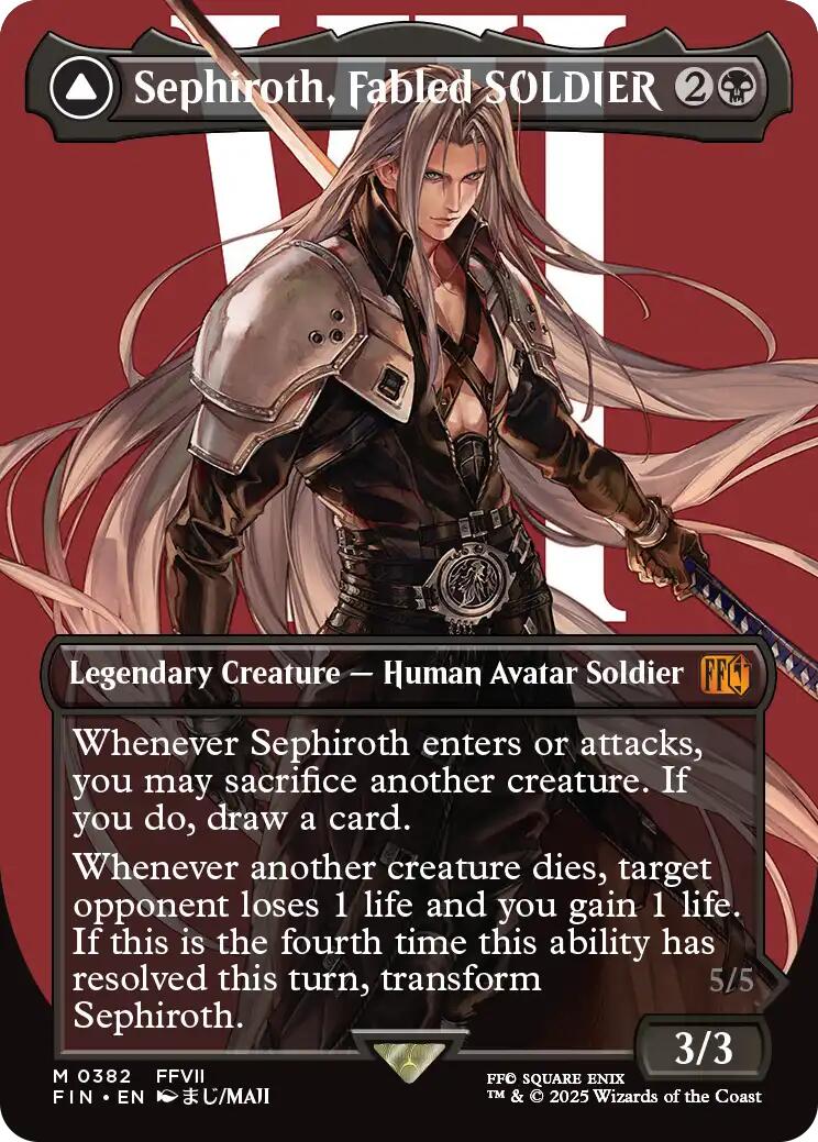 Sephiroth, Fabled SOLDIER // Sephiroth, One-Winged Angel (Borderless) (0382) [FINAL FANTASY] | Exor Games Dartmouth